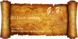 Gilicz Hedda névjegykártya